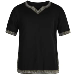 vêtements médiévaux manches courtes noirs