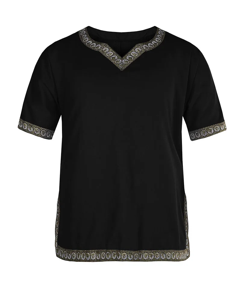 vêtements médiévaux manches courtes noirs