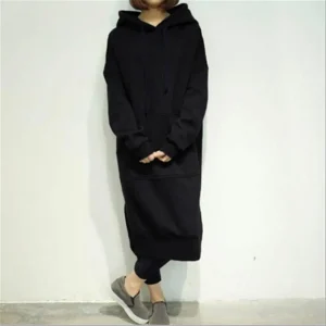 pull à capuche noir pour femme