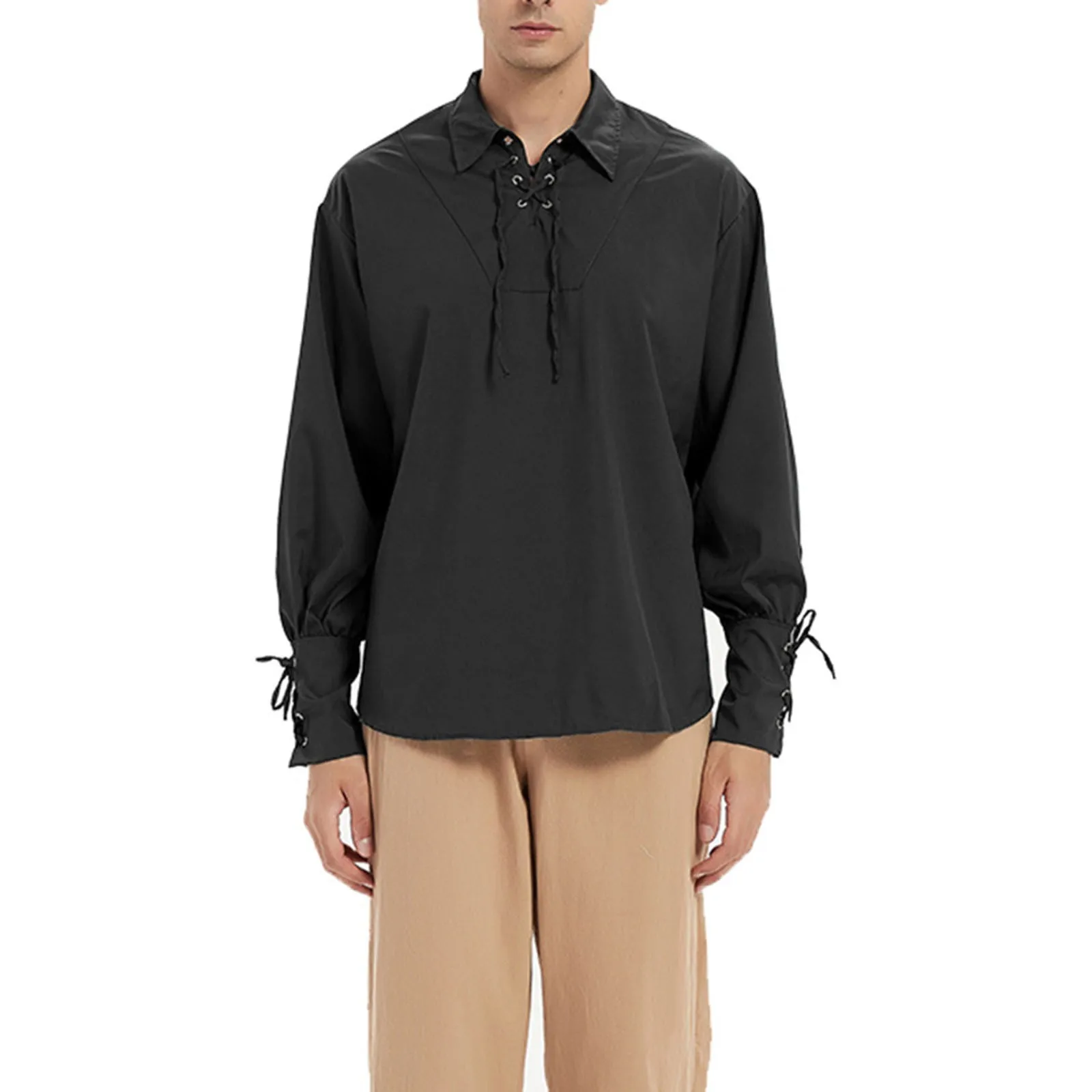 vêtement médiéval noir pour homme