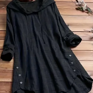 tunique motifs vichy noire grande taille