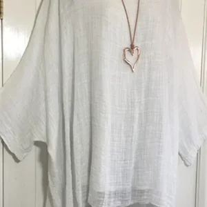 tunique blanche asymétrique