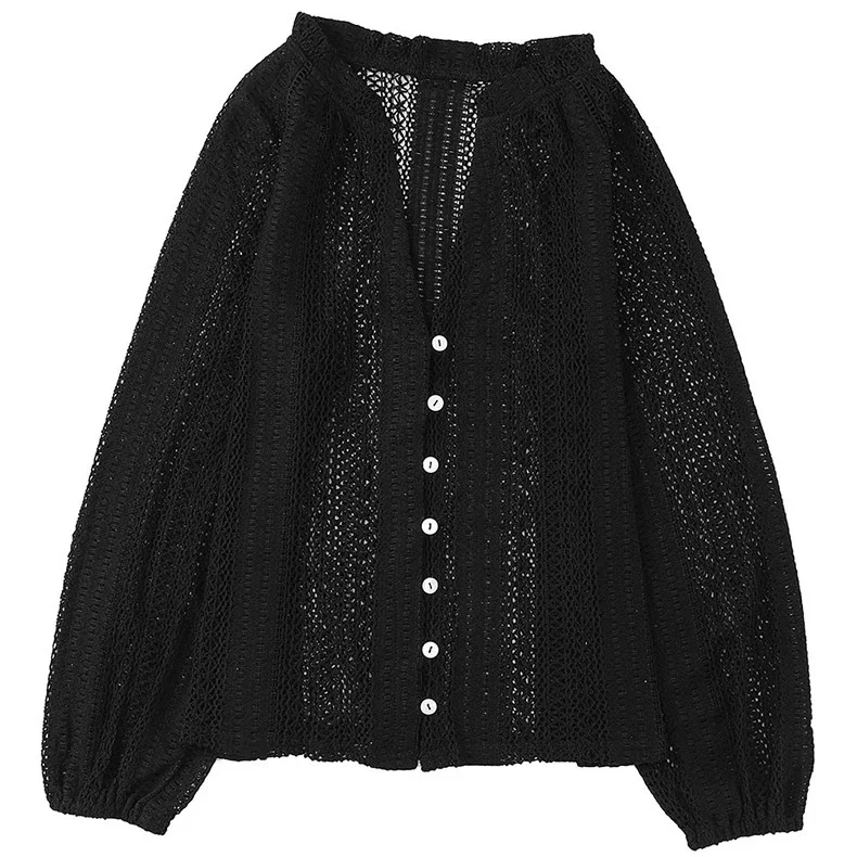 tunique élégante en dentelle noire
