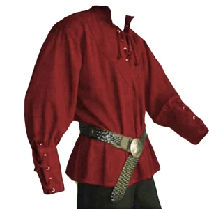 tunique homme médiévale rouge