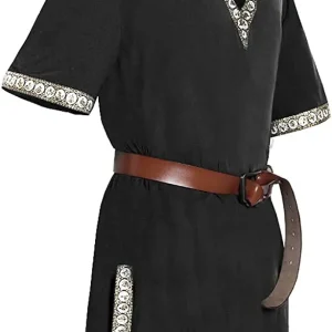 tunique homme style viking noir