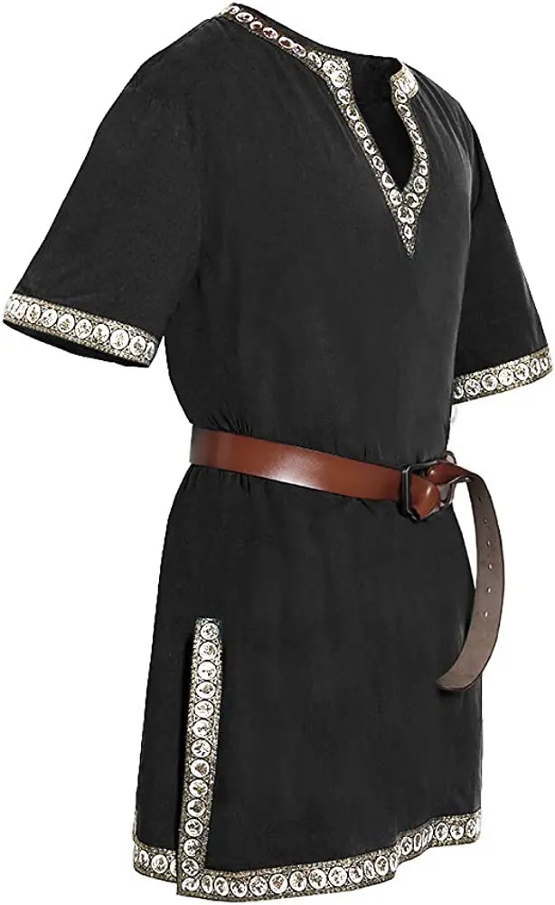 tunique homme style viking noir