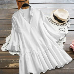 tunique femme grande taille blanche