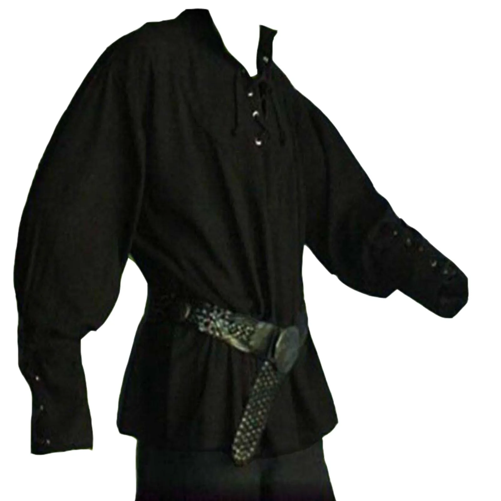tunique noire style médiéval homme