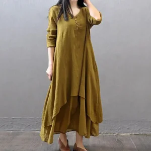 tunique femme style indien jaune
