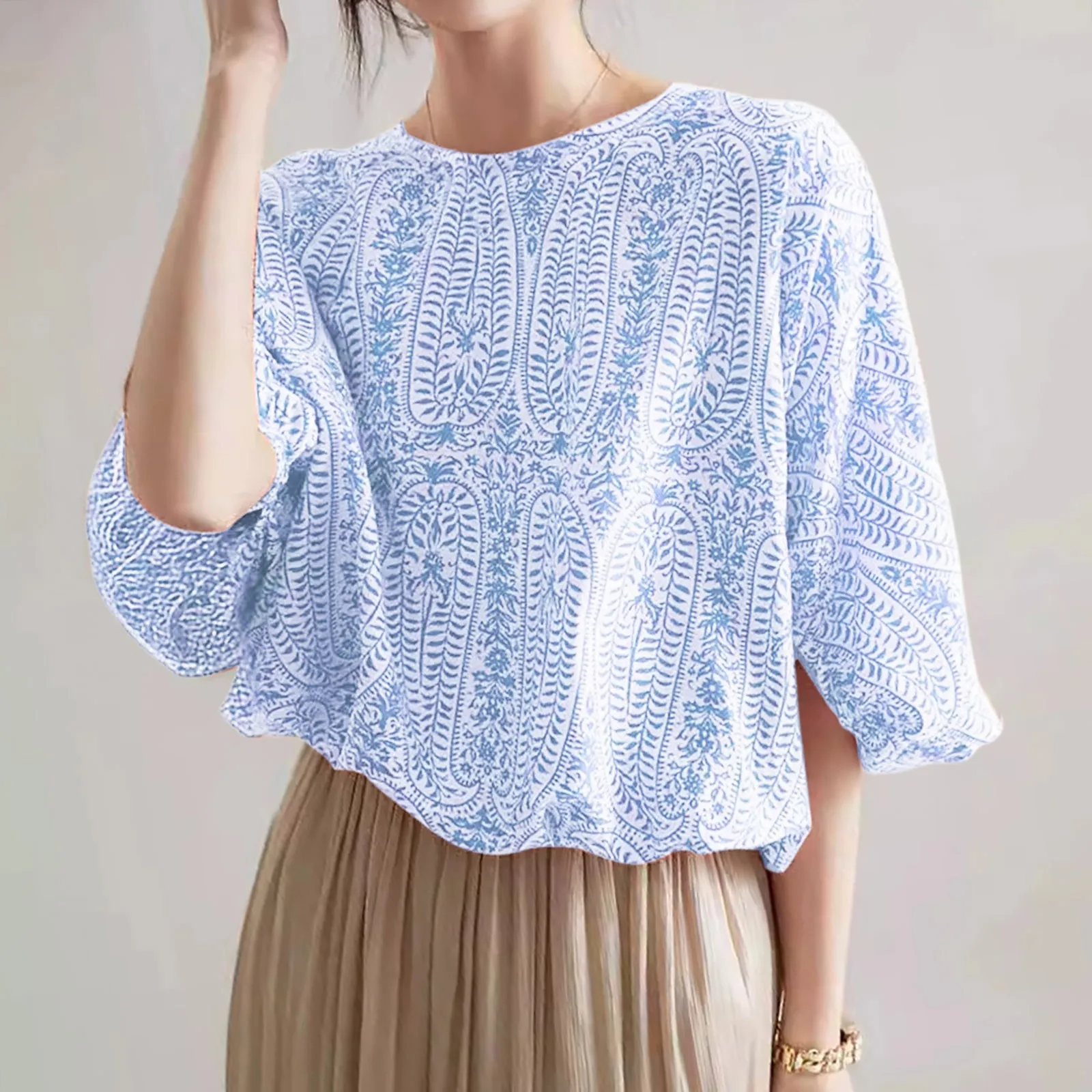 tunique bleue élégante