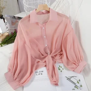 blouse rose à nouer