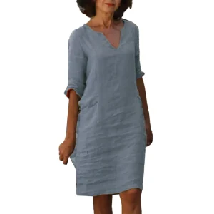 tunique robe pour femme gris