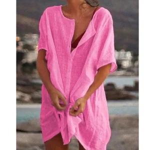 tunique de plage pour femme rose