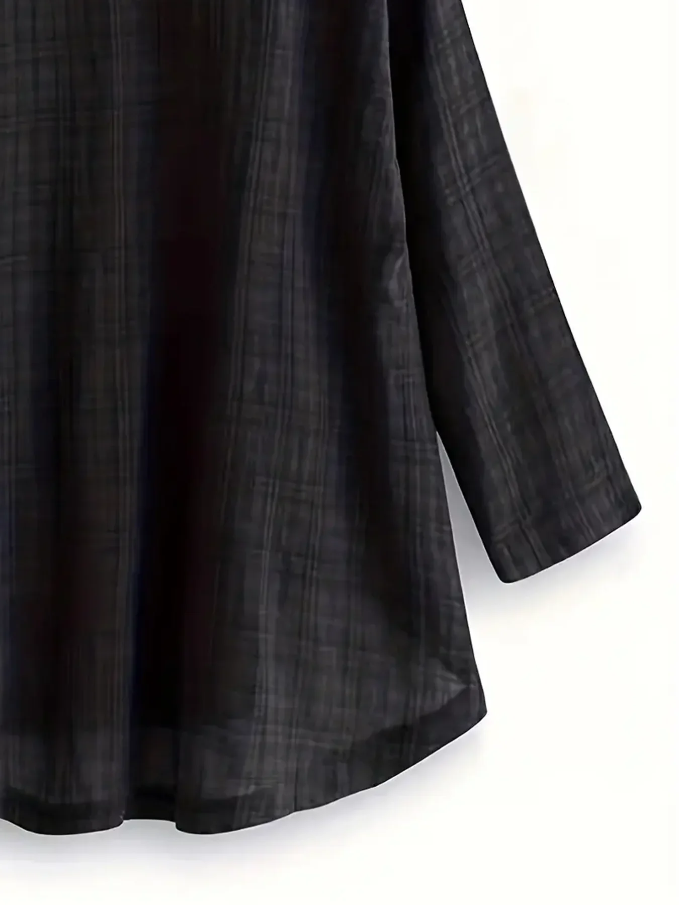 tunique élégante vichy noire
