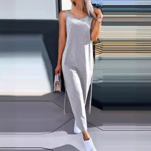 tunique indienne sans manches gris