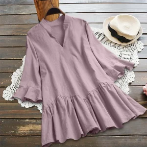tunique rose poudré femme grande taille