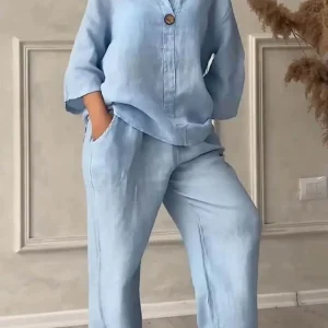look tendance ensemble tunique et pantalon fluide