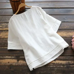vêtement en lin écru pour femmes