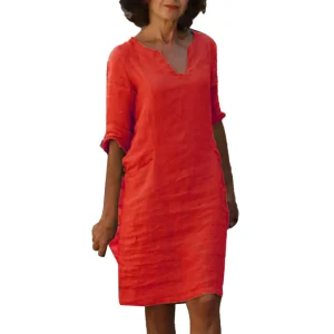 vêtement femme rouge tunique