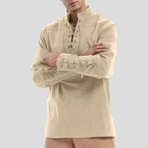 tunique kaki style médiéval pour homme