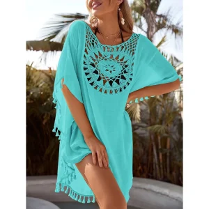 robe de plage pour femme bleu ciel