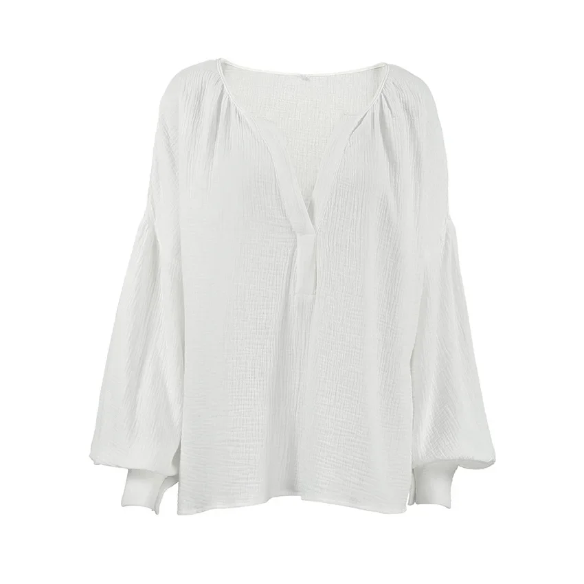mode féminine tunique en coton blanche